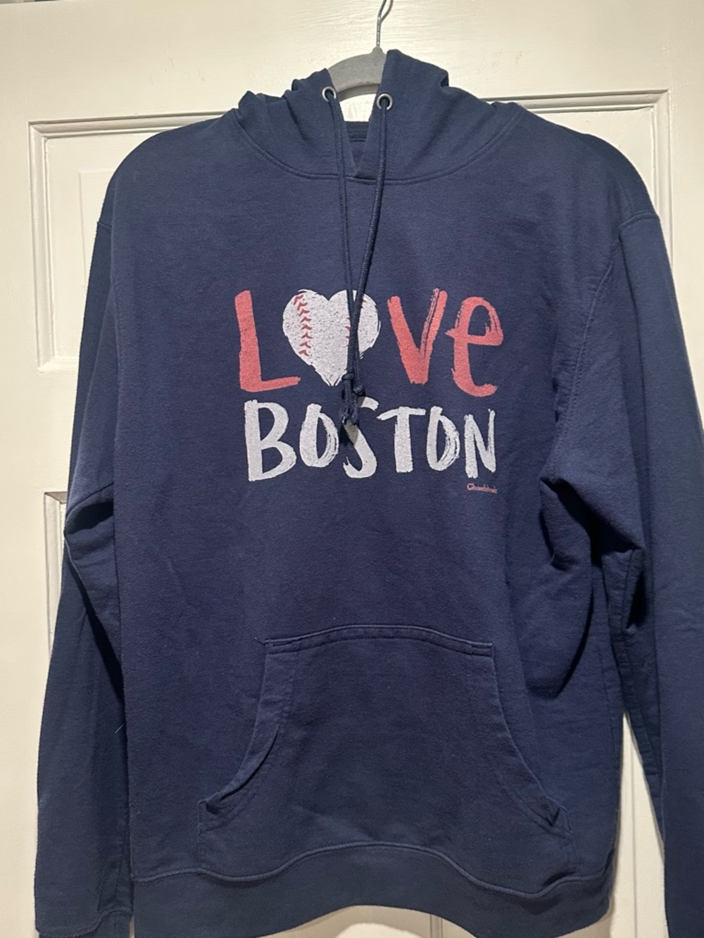 Navy 'Love Boston' Pullover Hoodie